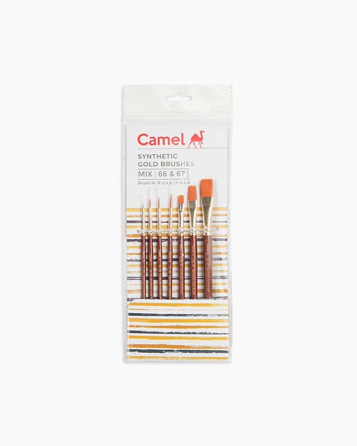 Camel Synthetic Gold Brushes Assorted Pack